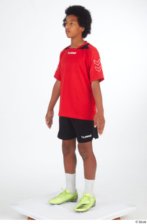 Dejavee Ford black shorts casual dressed red t shirt soccer…